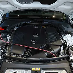 Емблема кришки двигуна Mercedes-Benz хром 70 мм пластик (на скотчі) - мініатюра 6