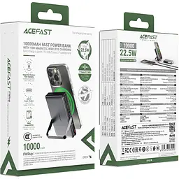 Павербанк Acefast Magnetic Wireless Black 10 000 mAh / 22.5 Вт (6974316284000) - мініатюра 8