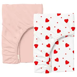 Набір простирадло на резинці 200х220 ROSE RUBY HEARTS COSAS (4822052399590)
