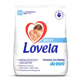Гіпоалергенний пральний порошок Lovela Baby 0+ для білого дитячого одягу та білизни 4,1 кг