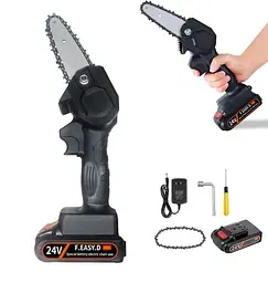Ланцюгова пила акумуляторна Chainsaw акумулятор 24V - мініатюра 5