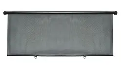 Шторка сонцезахисна ролет на заднє скло Carlife 90 x 57 cм (Сітка Чорна з двох боків) - мініатюра 3