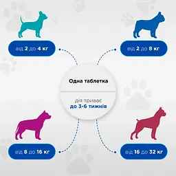 Протипаразитарна таблетка Modes Квадромідас для собак 2-4 кг 0.2 г - мініатюра 2