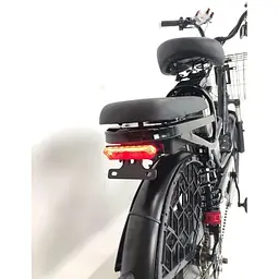 Електровелосипед Minako V4 PRO двомісний 500W/60V/18Ah із заднім амортизатором чорний - мініатюра 11