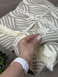 Плед двосторонній мусліновий євро L&M Home Textiles 20289 200х220 см світло-сірий - мініатюра 2