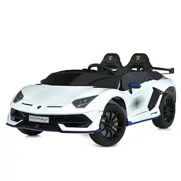 Електромобіль машина 2x12V9Ah 4x45W EVA шкіра MP3/USB/TF/Bluetooth білий (M 6026EBLR-1 24V)