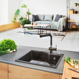 Кухонна мийка Franke Urban, фраграніт, прямокутник, без крил, 503х425х230мм, чаша - 1, врізна, UBG 610-56, чорний матовий - мініатюра 2