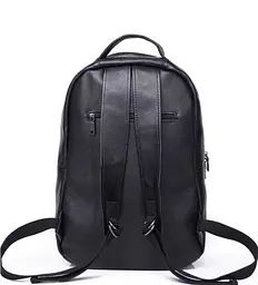 Міський чоловічий рюкзак шкіряний чорний Tiding Bag B2-03555A - мініатюра 2