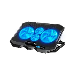 Підставка до ноутбука Ice Coorel 10-17", 2*125mm + 2*70mm 2600 RPM, 385x280x28mm, Black (K22)