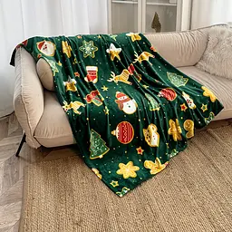 Плед Love You Зелена казка 150x200 см велсофт зелений з принтом (9117)