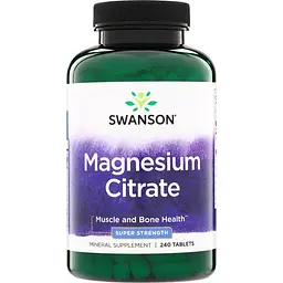 Цитрат магнію Swanson Magnesium Citrate 112.5 mg Super Strength 240 таблеток