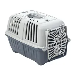 Переноска для тварин MPS Eco Pratiko 1 пластикова, темно-синя, до 10 кг, 48×31,5×33 см