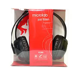 Гарнітура Microlab K280, 3,5мм, Black - мініатюра 3