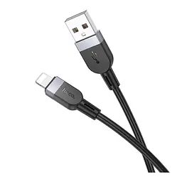 Кабель синхронізації Hoco X109 Silicone 2.4A USB to Lightning 1m Black (35923_3605828) - мініатюра 2