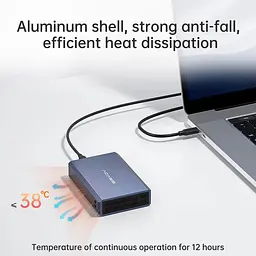 Корпус для жорстких дисків ACASIS EC-7252 USB 3.0 з підтримкою RAID до 12 ТБ для SATA HDD/SSD 2,5 дюйма (Синій) - мініатюра 3