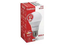 Лампа світлодіодна VARGO 10W E27 4000K A60 220V (V-110505) - мініатюра 3