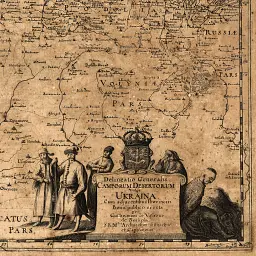 Інтер'єрна картина Загальна карта України 1648 року Гійома де Боплана, Beauplan Ukraine XVII map, істория, 83×106 см (id6040) - мініатюра 6