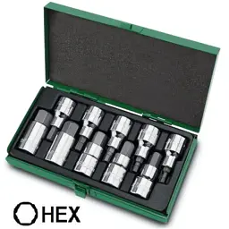 Набір торцевих головок Toptul шестигранник 1/2" Н4-Н19 (GAAD1007)
