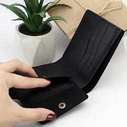 Подарунковий набір чоловічий в коробці Handycover №42 (чорний) ремінь, портмоне, обкладинка ID паспорт - мініатюра 3