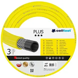 Шланг садовий PLUS 1/2' 25м 3 шари до 25бар -20…+60°C Cellfast sad0001919