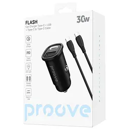 АЗП Proove Flash 30W (Type-C + USB) + Cable Type-C to Type-C - мініатюра 2
