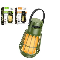 Портативна акустика-лампа Hoco BS61 2 в 1 Wild fun outdoor camping light бездротова зелена - мініатюра 3