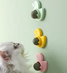 Іграшка з м'ятою для котів Качечка 10810 7,7х7,4х3,5 см жовта - мініатюра 8