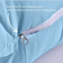 Набір Ideia NordicBlue ковдра та 2 подушки, євро, штучний пух, 200х220 см блакитний (8-36202) - мініатюра 5