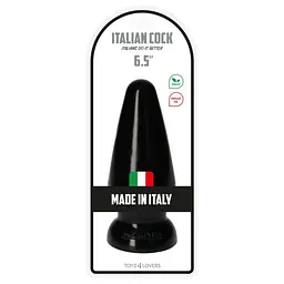 Анальна пробка Toyz4lovers Plug-Italian Cock 6,5", 16.5 см (чорний) - мініатюра 4