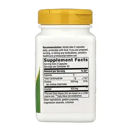 Холін та інозитол Choline & Inositol 100 капсул - мініатюра 2