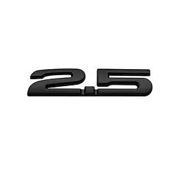 Емблема напис 2.5 для для Mazda чорна 80х20 мм метал (на скотчі)
