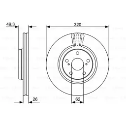 Гальмівний диск Bosch 0 986 479 562 - мініатюра 5