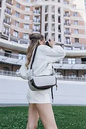 Сумка бананка для фотоапарата шкіра та канвас TARWA 30х15х12 см sum0028254 - мініатюра 8