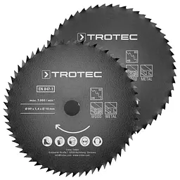 Набір пиляльних дисків для циркулярної пили Trotec 1 HSS 89 х 10 х 1.4 HS60/HS80 Metal (2 шт.)