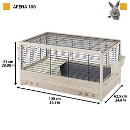 Дерев`яна клітка Ferplast Ferplast Arena 100 для кроликів - мініатюра 8
