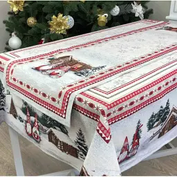 Доріжка на стіл Прованс гобеленова новорічна Snowfall 100х35 см (4823093433366) - мініатюра 4