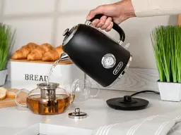 Електрочайник Ardesto EKL-F410BM, Black, 2200W, 1.8 л, дисковий, нержавіюча сталь, захист від перегріву, індикатор рівня води - мініатюра 6