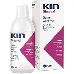 Ополіскувач для ротової порожнини KIN Gingival проти зубного нальоту з хлоргексидином 0,12% 250 мл