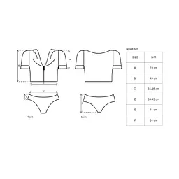 Еротичний костюм поліцейського Obsessive Police set S/M, black, топ, шорти, кепка, пояс, портупея - мініатюра 5