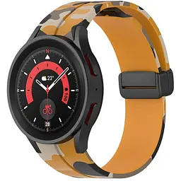 Ремінець для Samsung Galaxy Watch 6 - жовто-чорний ширина кріплення 20мм силікон Watchbands Cls-color (W30-6WB69556196) - мініатюра 4