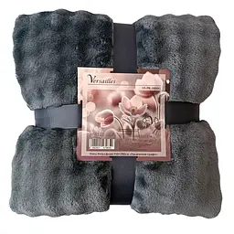 Плед Versailles Рельєфний Насичений графіт VS-PR-3000G 150х200 см графітовий - мініатюра 3