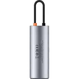 USB-Хаб Baseus USB-Hub Metal Gleam Series 7-in-1 Multifunctional Type-C HUB Docking Station Gray（Type-C to H (WKWG020113) - мініатюра 6