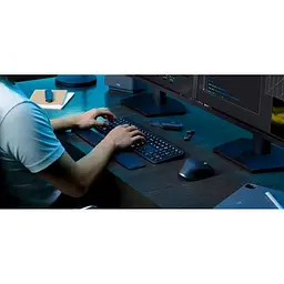 Комплект клавіатура + миша Logitech MX Keys S Plus Palmrest Wireless UA Graphite [920-011614] [94354] - мініатюра 4