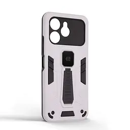 Чехол для TECNO Spark 40 4G, Proover, серый, с подставкой и магнитом, противоударный, ударопрочный, бронированный, панель-накладка, защита всего корпуса, термополиуретан (TPU) + поликарбонат (PC), ArmorStandart (ARM87281) - мініатюра 2
