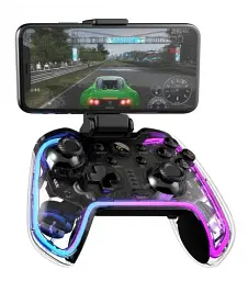Геймпад Havit G158BT PRO, Transparent, бездротовий (Bluetooth 4.0), PC / Playstation 3/4 / Switch / Android / iOS, кріплення для телефону, акумулятор 800 mAh (HV-G158BT PRO) - мініатюра 3