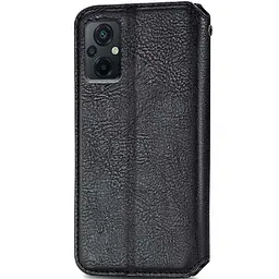 Шкіряний чохол книжка GETMAN Cubic PU для Xiaomi Poco M5 Чорний, Штучна шкіра, Слот для візитки - мініатюра 2