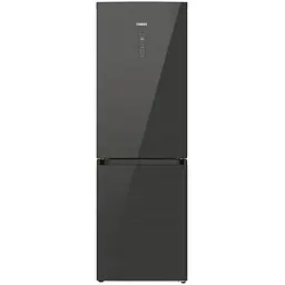 Холодильник Edler ED-355GRGD, Black, двокамерний, з нижньою мор. камерою, No Frost, загальний об'єм 281L, корисний об'єм 201L/80L, A+, 185x60x59.5см
