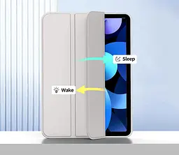 Чохол-книжка BeCover Tri Fold Soft TPU з кріпленням Apple Pencil для Apple iPad Pro 11 2020/2021/2022 Сірий (711111) - мініатюра 6