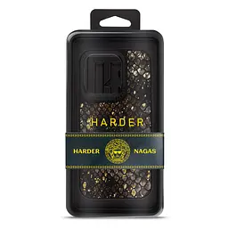 Кожаный чехол для Apple iPhone 15 Pro, Harder Nagas, черный, термополиуретан ТПУ + экокожа с имитацией кожи Наги, панель, защита корпуса, противоударный, микрофибра, рамка вокруг камеры, защита всего корпуса, (ARM76737) - мініатюра 3