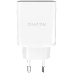 Сітчасте зарядне пристрій Canyon USB-A QC 3.0 Білий (CNE-CHA24W)